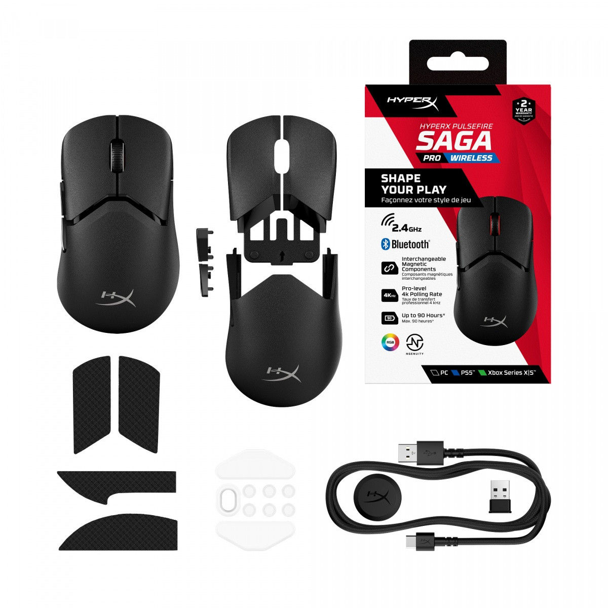 Brezžična igralna miška Pulsefire Saga Pro, Gaming 5