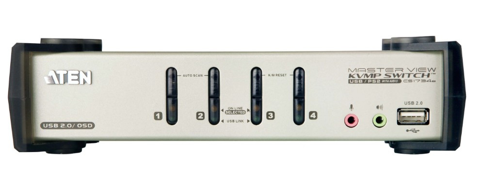 ATEN 4-portni KVMP preklopnik USB/PS2, VGA/Audio 2