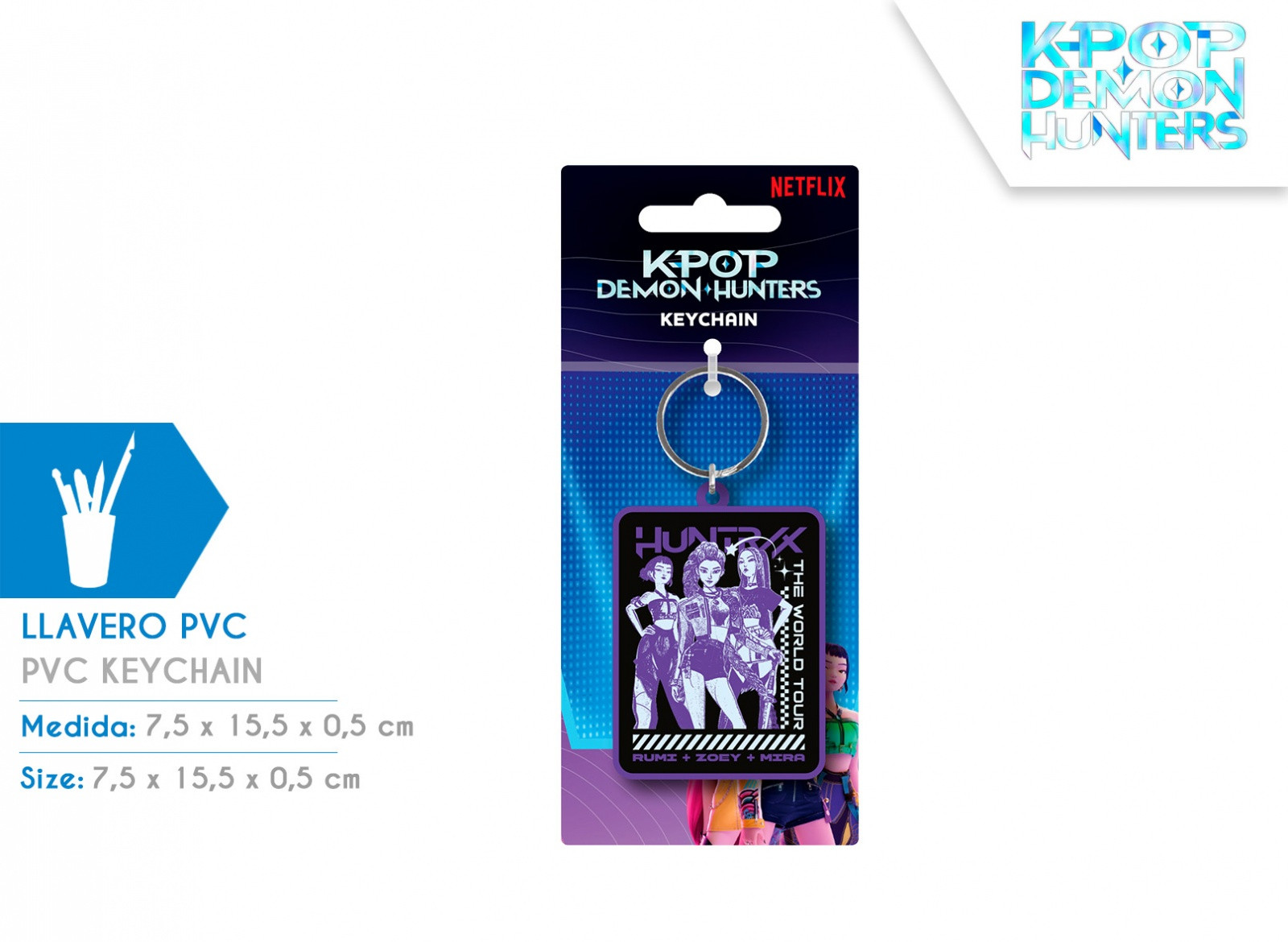 Obesek za ključe PVC K-POP Demon Hunters Huntrix 2