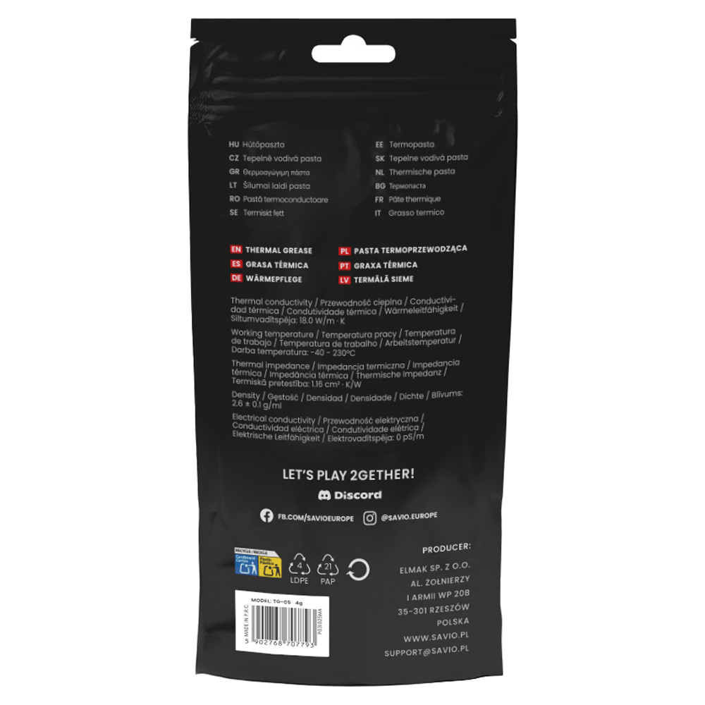 Termalna pasta Glacier 18W/mK | 4g 2