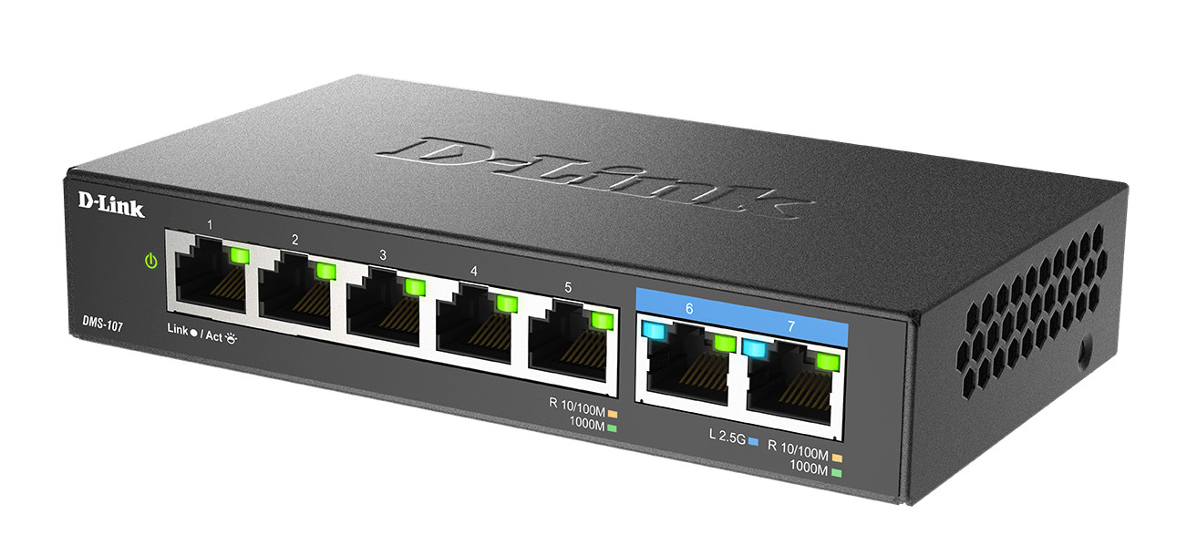 D-Link 7-portni stikalo DMS-107/E (5x 1GE, 2x 2.5GE) 3