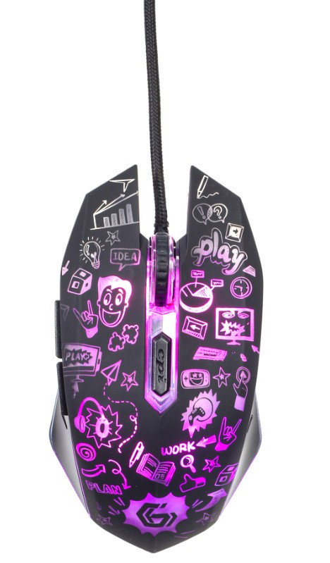 Gembird optična miška LED, 6 gumbov, USB, črna 6
