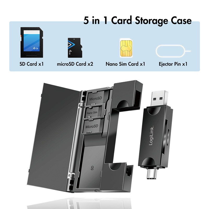 Bralnik kartic USB 3.2 Gen 1, SD/microSD 3