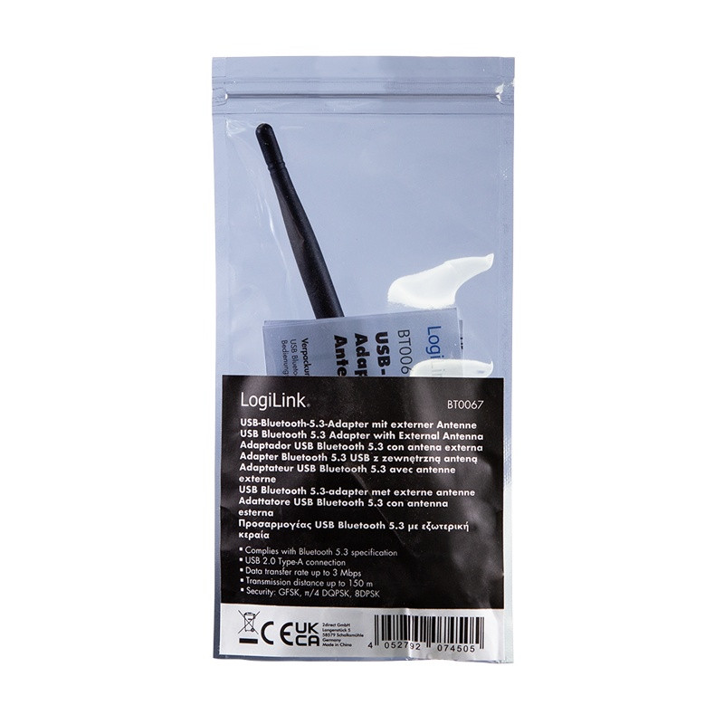 LogiLink Bluetooth 5.3 USB-A adapter, doseg 150m 6