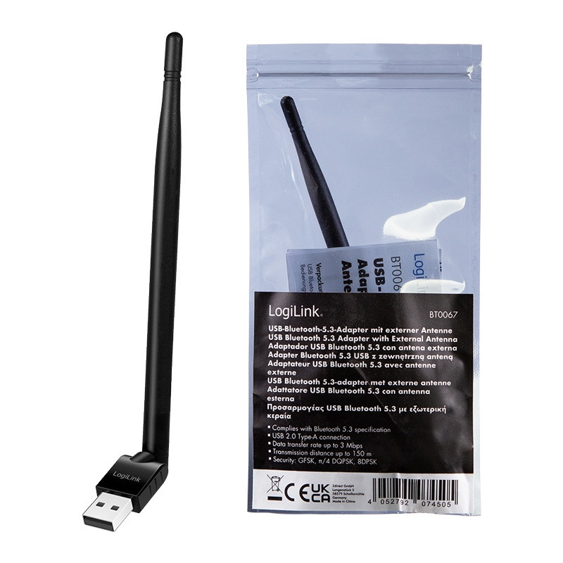 LogiLink Bluetooth 5.3 USB-A adapter, doseg 150m 7