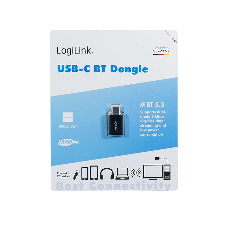 Bluetooth 5.3 adapter, USB-C Gen1, 3Mbps, 20m, črn 8