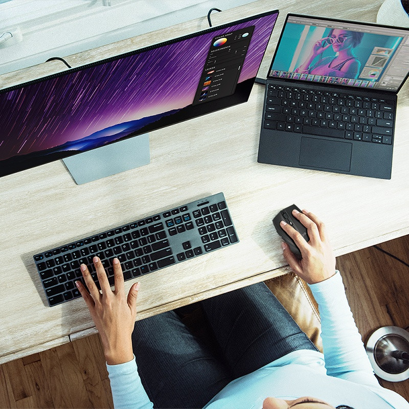 Brezžična ergonomska miška BT 5.0, črna 8