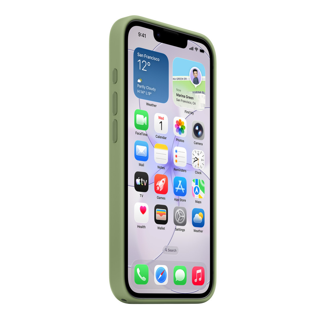 Silikonski ovitek z MagSafe za iPhone 17e, svetlo zelen 4