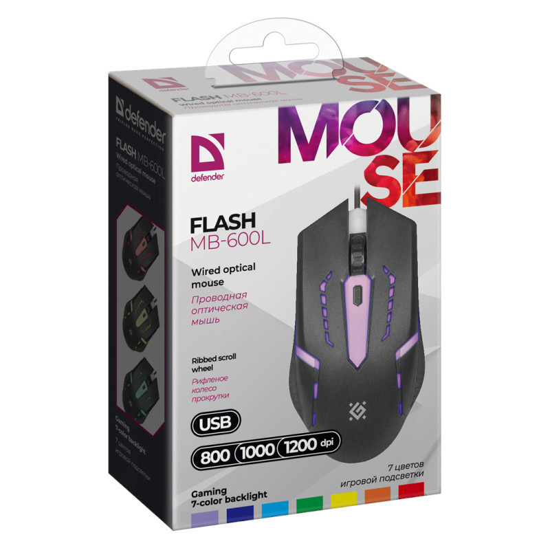 Žična gaming miška FLASH MB-600L 4P 6