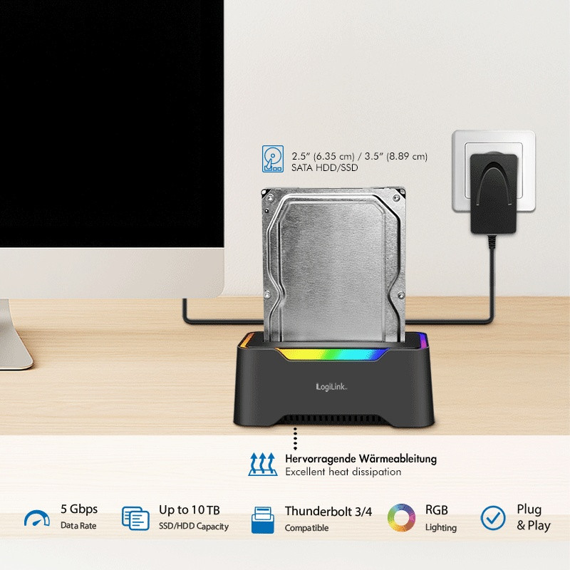 Postaja USB-C za trde diske/SSD 2.5/3.5" 4