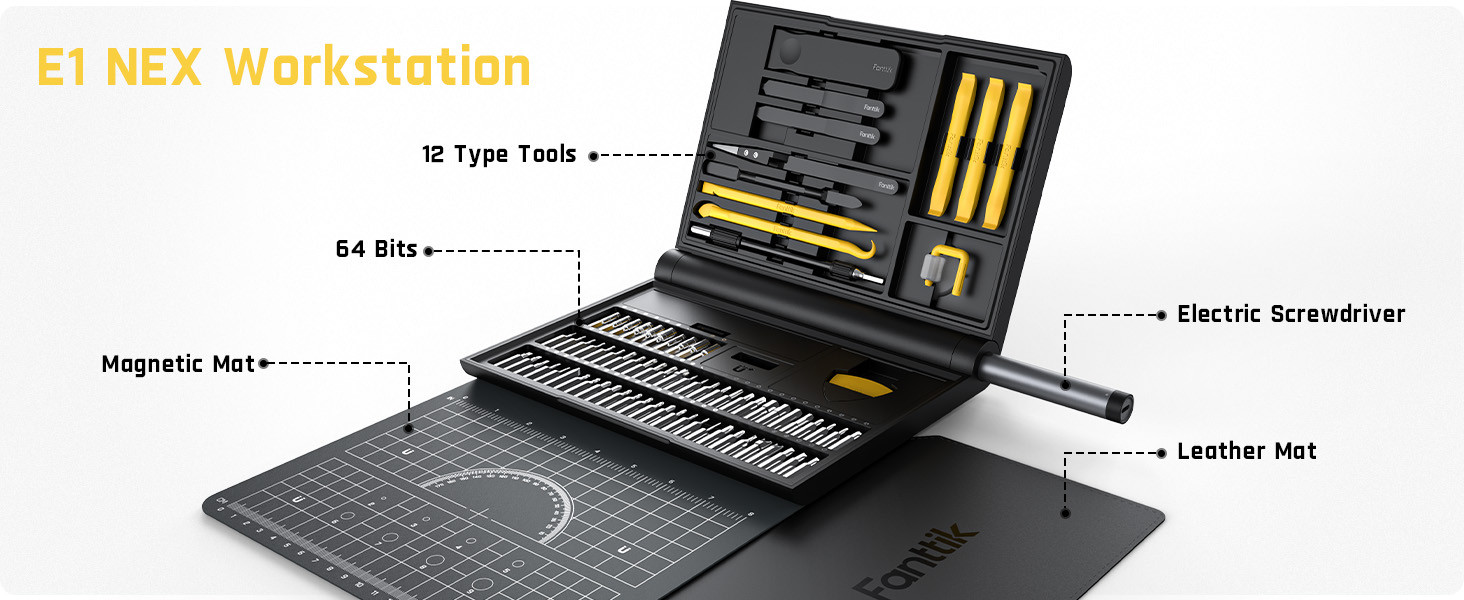 Akumulatorski vijačnik E1 Nex Workstation, komplet 4