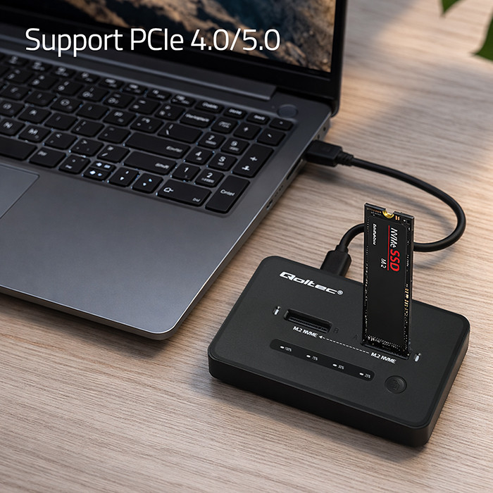 Postaja za M.2 NVMe SSD diske, Dual 2x8TB, kloniranje brez povezave, USB-C, PCIe, 20Gb/s 6