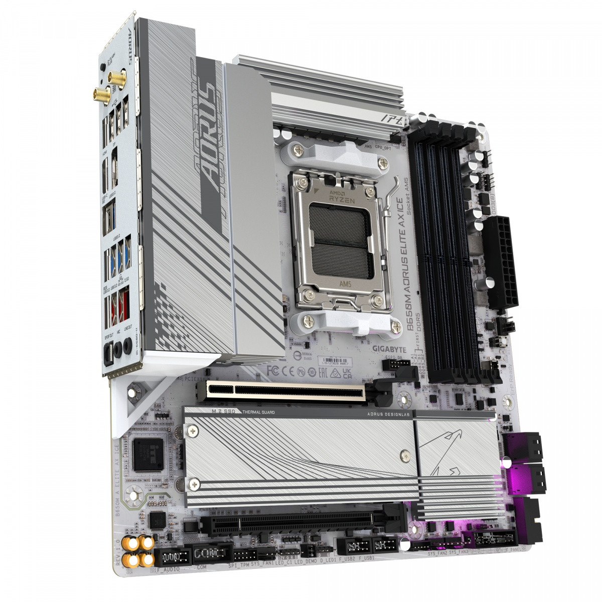 Matična plošča B650M A ELITE AX ICE HDMI/DP M2 m.ATX 3