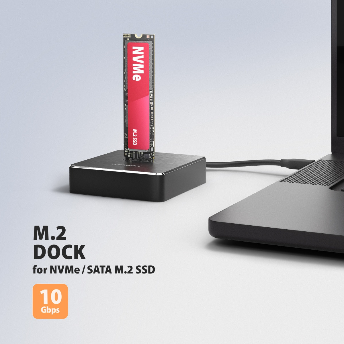 AXAGON ADSA-M2C11 M.2 ohišje USB-C 3.2 Gen 2, 10Gbps, ALU 2