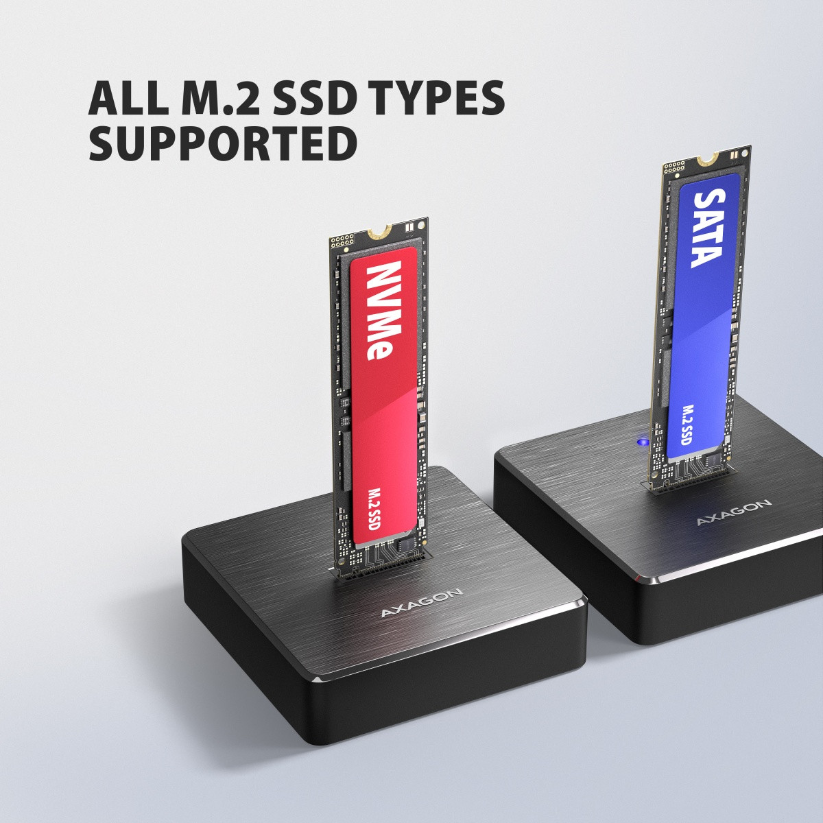 AXAGON ADSA-M2C11 M.2 ohišje USB-C 3.2 Gen 2, 10Gbps, ALU 4