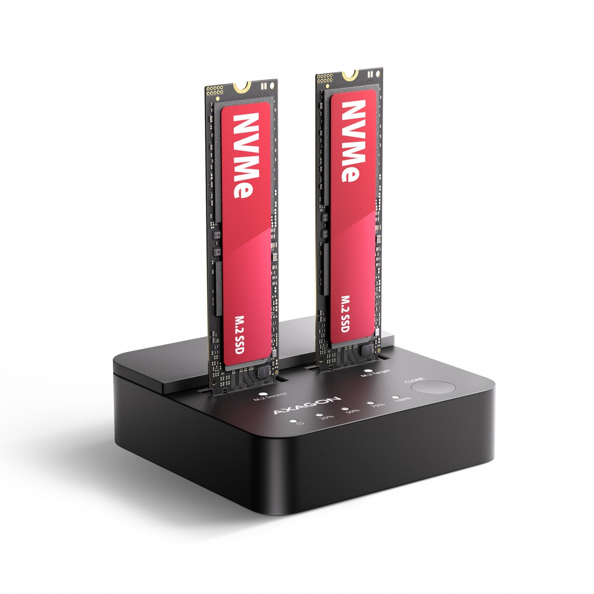 AXAGON ADSA-M2C22L postaja za 2x NVMe M.2 SSD, USB-C 3.2 Gen2x2, 20Gbps