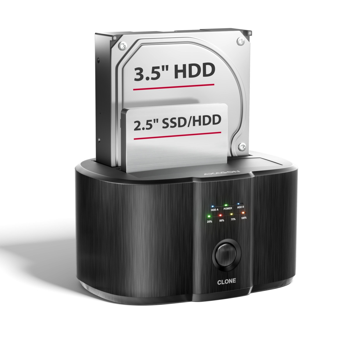 AXAGON ADSA-SC Docking Station - 2x SATA 6G, USB 3.2 Gen 1, CLONE