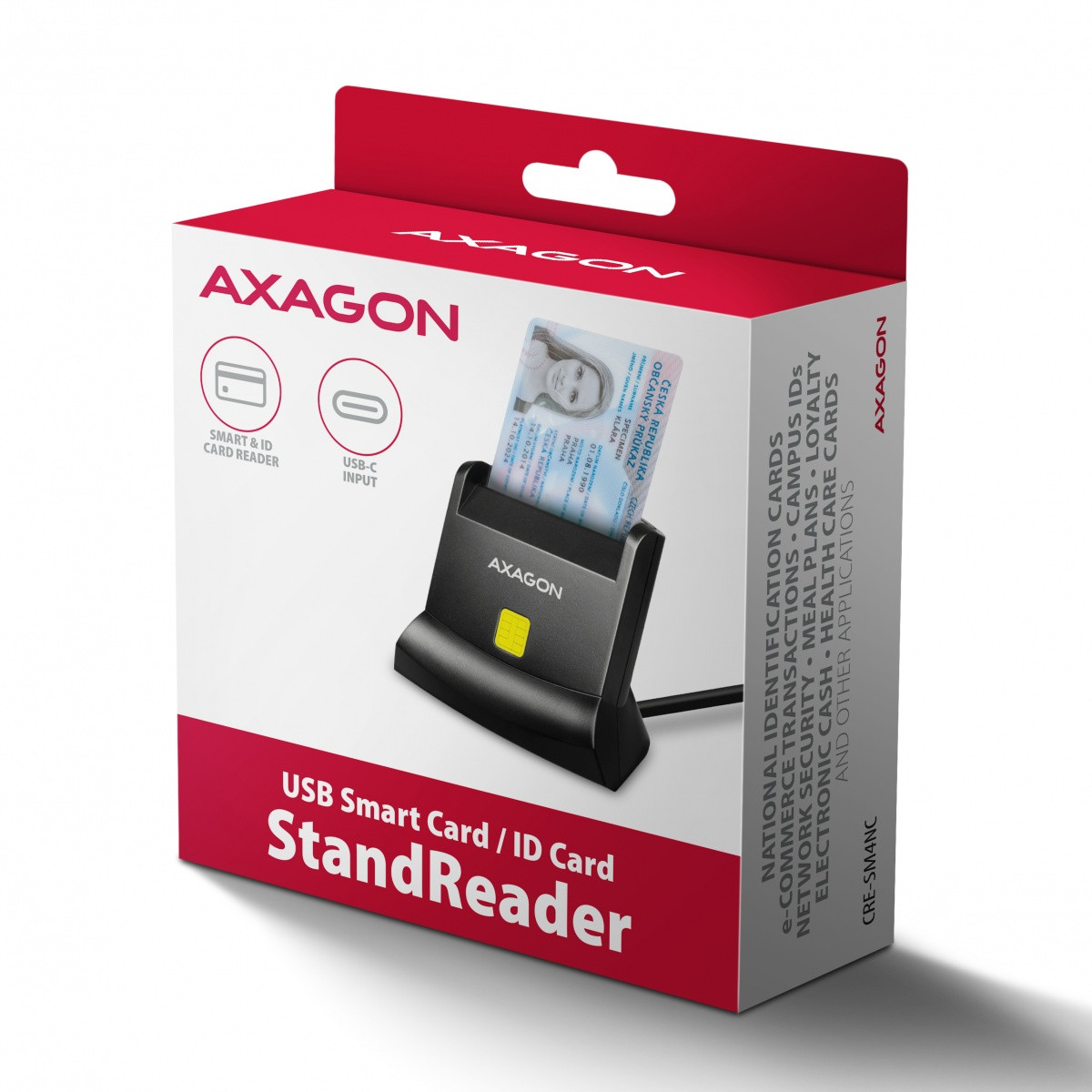 AXAGON čitalnik pametnih kartic USB-C CRE-SM4NC 6