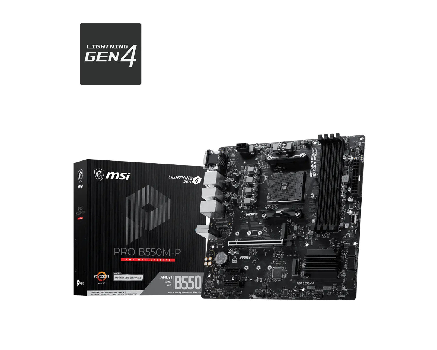 MSI PRO B550M-P matična plošča AM4, mATX, 4x DDR4