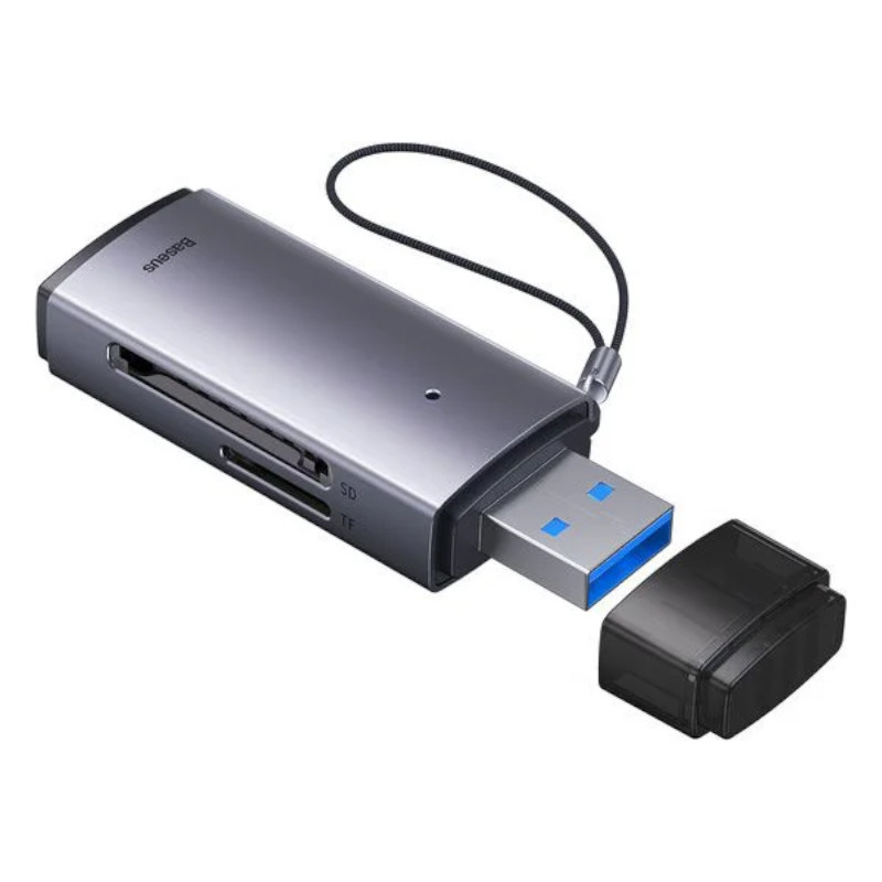 Baseus čitalnik kartic USB 3.0 SD/microSD, siv