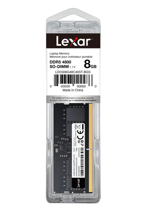 Lexar RAM pomnilnik za prenosnik DDR5 SODIMM 8GB (1x 8GB) 4800MHz CL40 2