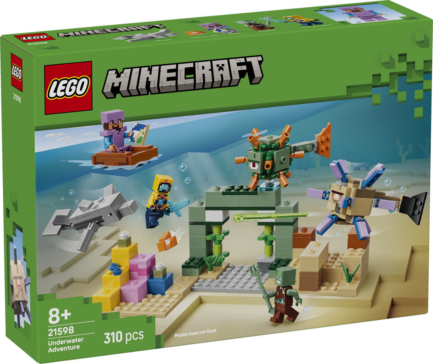 LEGO Minecraft kocke Podvodna pustolovščina 21598