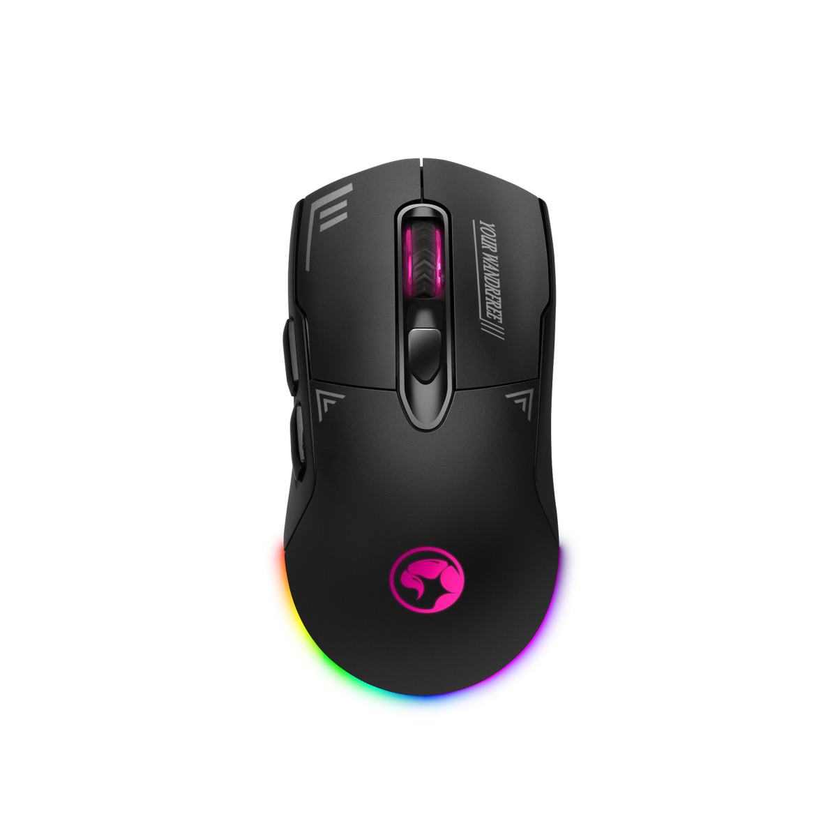Gaming miška UMM MARVO DUKE 20 V2 - Brezžična, črna, 6400DPI