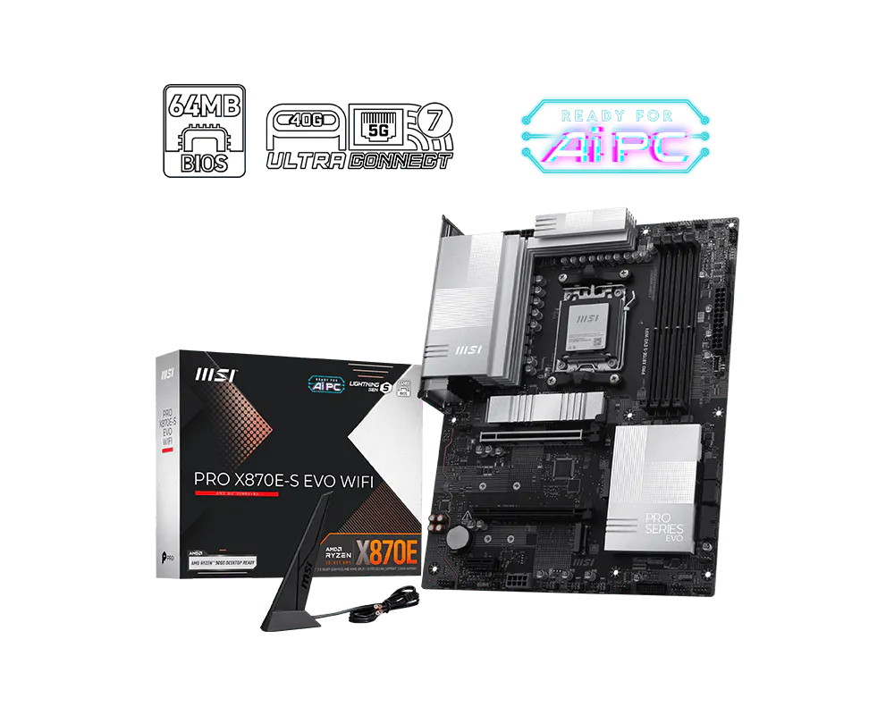 MSI PRO X870E-S EVO WIFI AM 5 matična plošča ATX 4DDR5