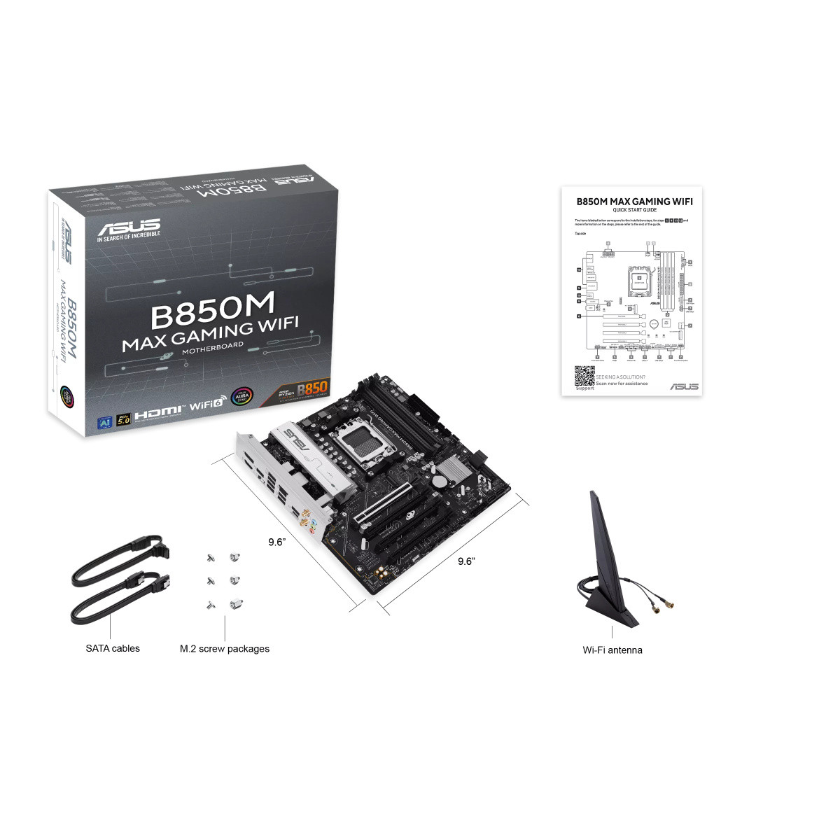 Asus matična plošča B850M MAX GAMING WIFI AM5 mATX 2