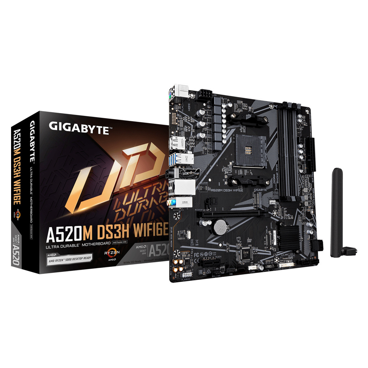 Gigabyte A520M DS3H WF6E matična plošča AM4 mATX