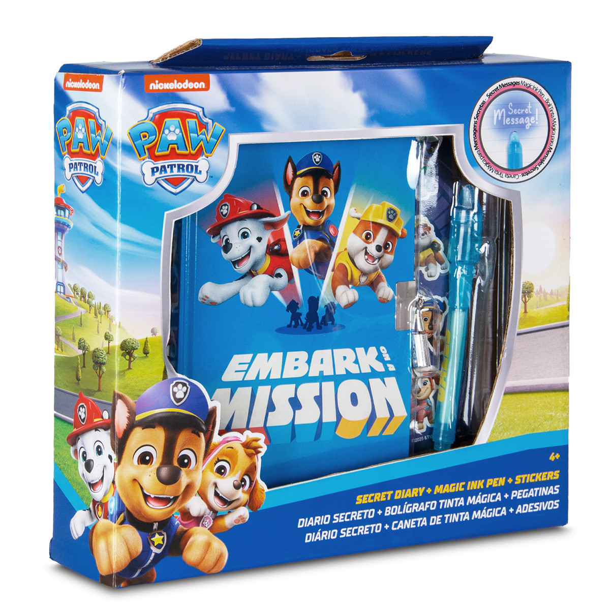 Kids Euroswan Psi Patrol dnevnik z "čarobnim" peresom