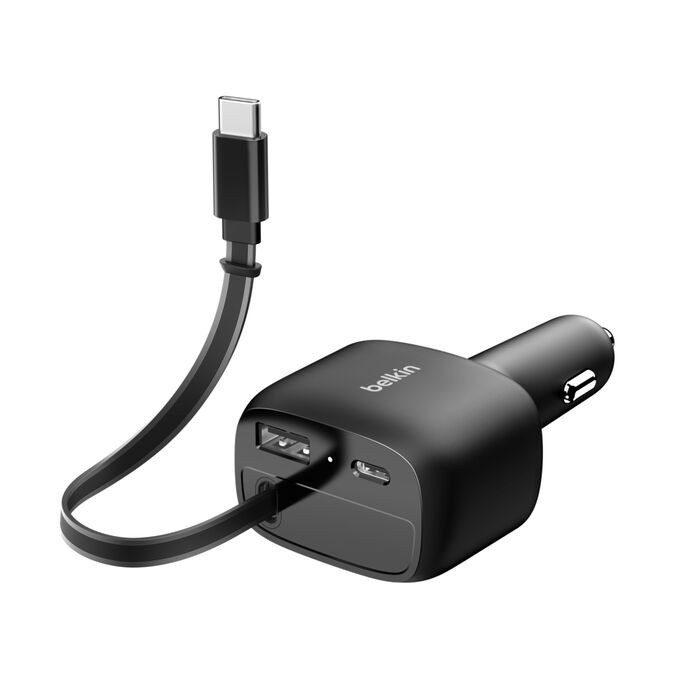 Belkin polnilnik s kablom 75W, 3xUSB-C, črn 3