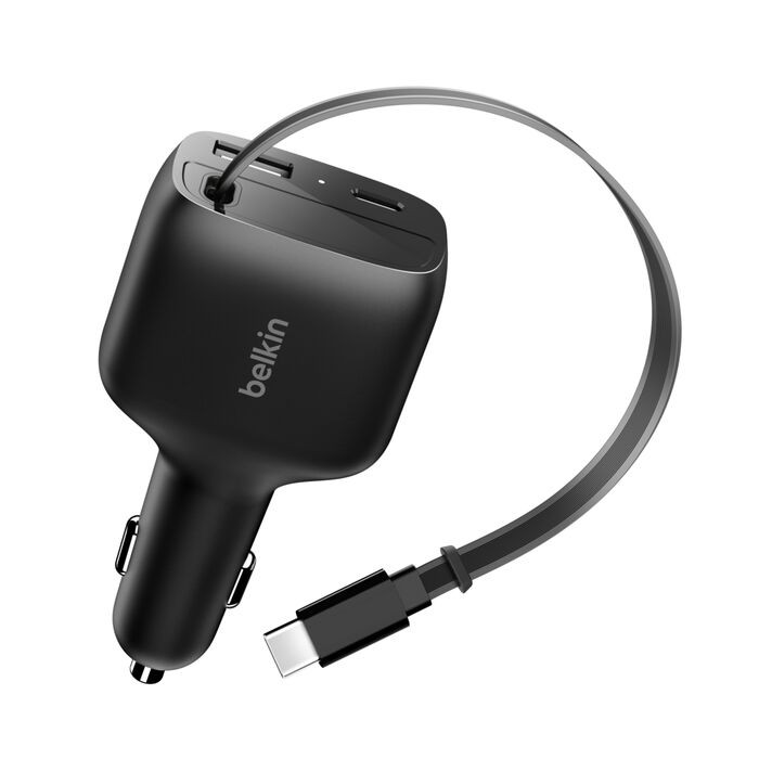 Belkin polnilnik s kablom 75W, 3xUSB-C, črn 4