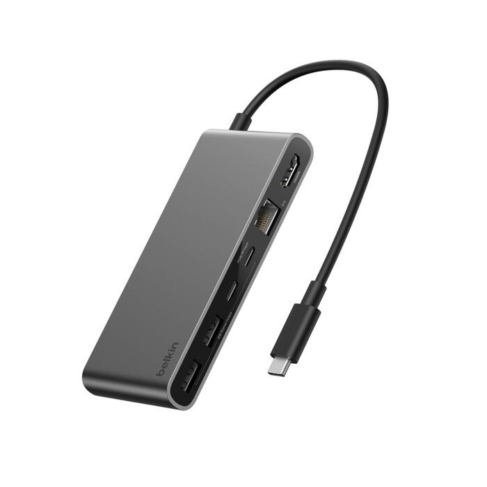 Belkin USB-C HUB 8v1 Multiport z 2.5GbE Ethernet, Space Gray