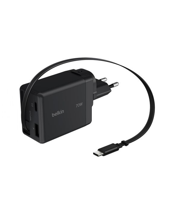 Belkin polnilnik 70W, zviti kabel USB-C, USB-C, USB-A
