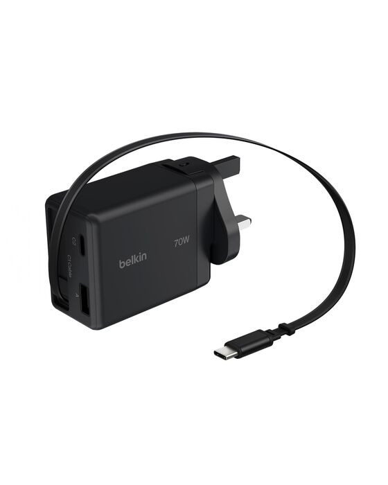 Belkin polnilnik 70W, zviti kabel USB-C, USB-C, USB-A 3