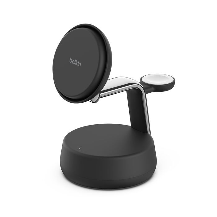 Belkin Qi2 3v1 brezžični polnilnik 25W, temno siv