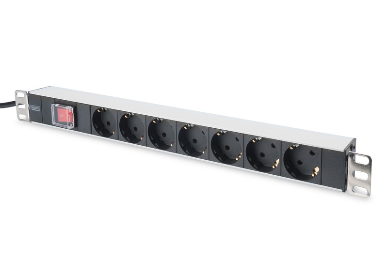 Napajalna letev PDU 19" RACK, 7xSchuko, 2m, aluminijasta
