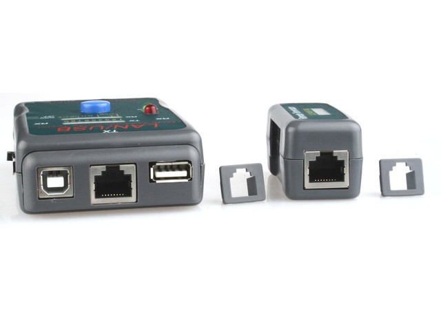 Tester kablov RJ45, RJ11, UTP/STP, USB 2