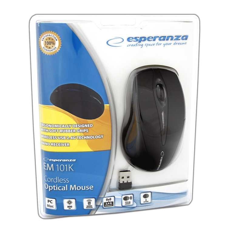 Brezžična optična miška EM101K, USB, 2,4 GHz, Nano sprejemnik 5