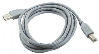 USB 2.0 kabel AB AM-BM 1.8m, siv