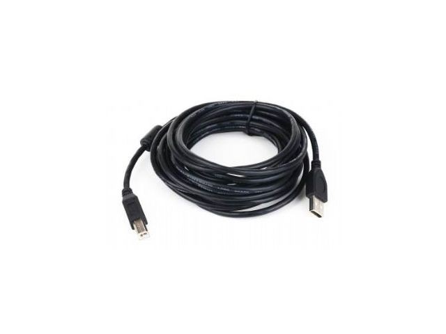 USB 2.0 kabel A-B, 3m, feritni, črn