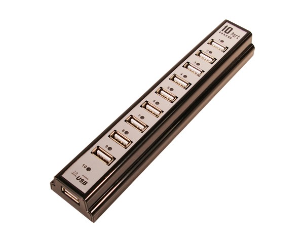 LogiLink USB 2.0 HUB, 10-portni, z napajalnikom