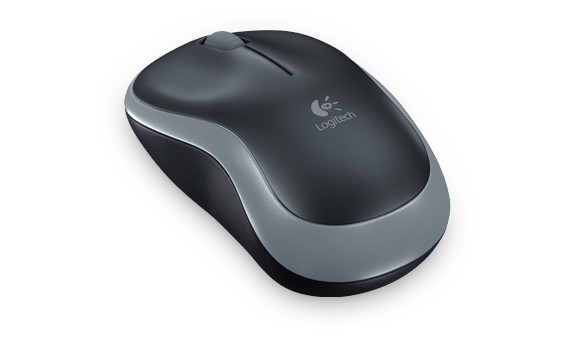 Brezžična miška Logitech M185, siva