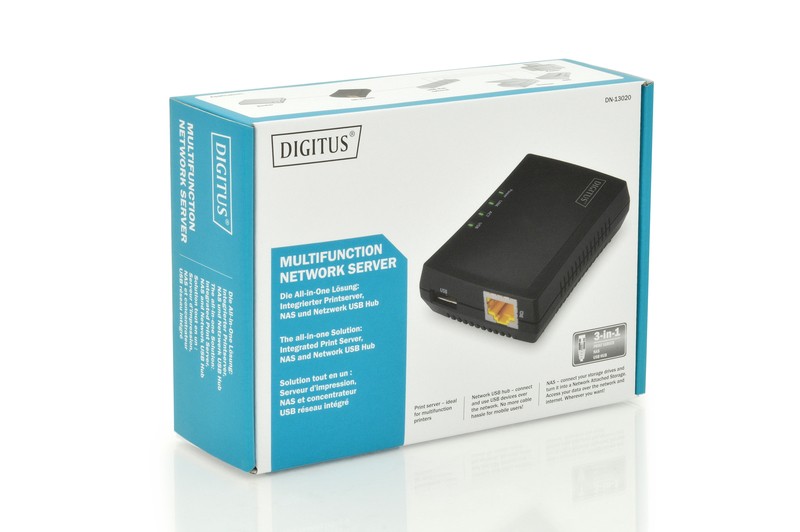 Večnamenski strežnik za tiskanje (Print server) z USB in mrežnim priključkom 3