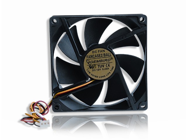 Gembird ventilator 90x90x25mm, 3-pin, BALL ležaj, ohišje/napajalnik