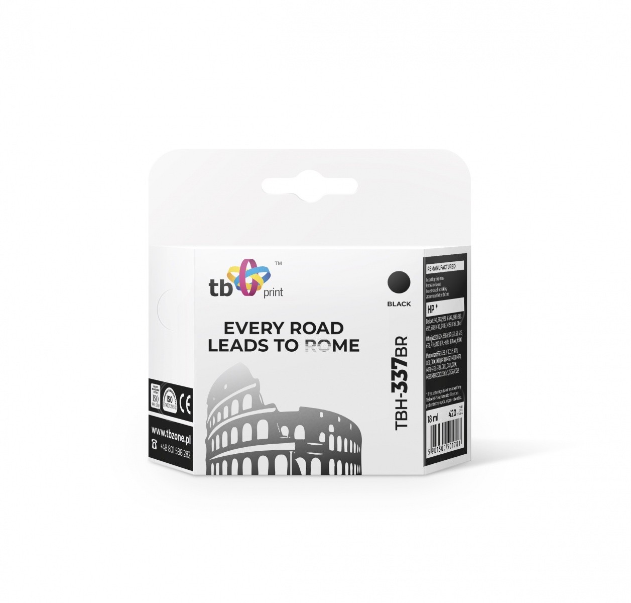 Tiskalniška črnila za HP DJ 5940 TBH-337BR BK (refill)