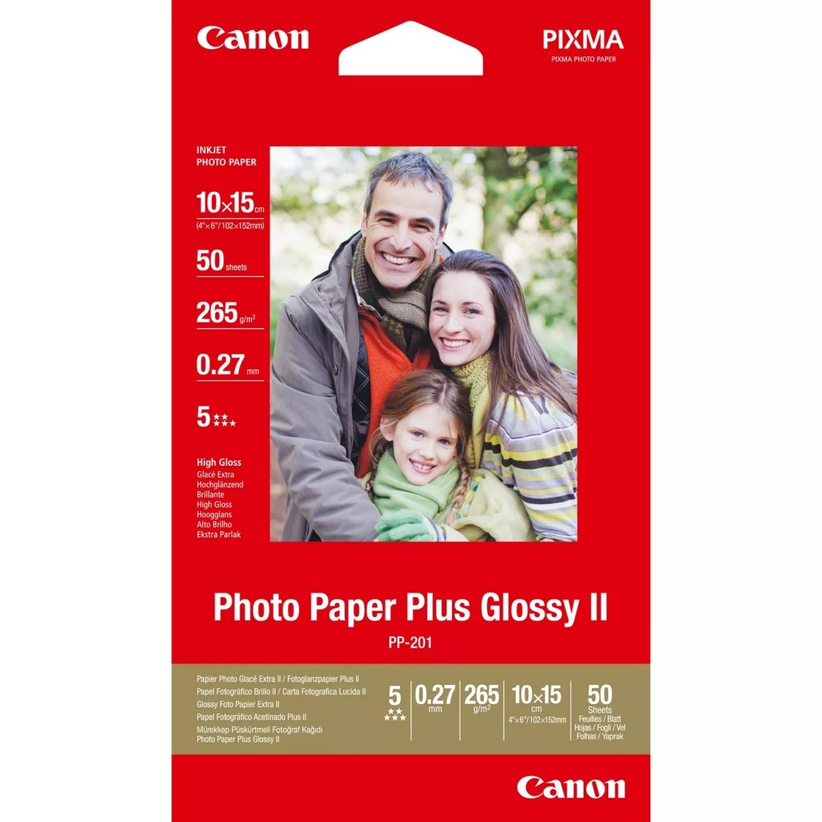 Canon Photo Paper Plus Glossy II (10x15cm, 50 listov)