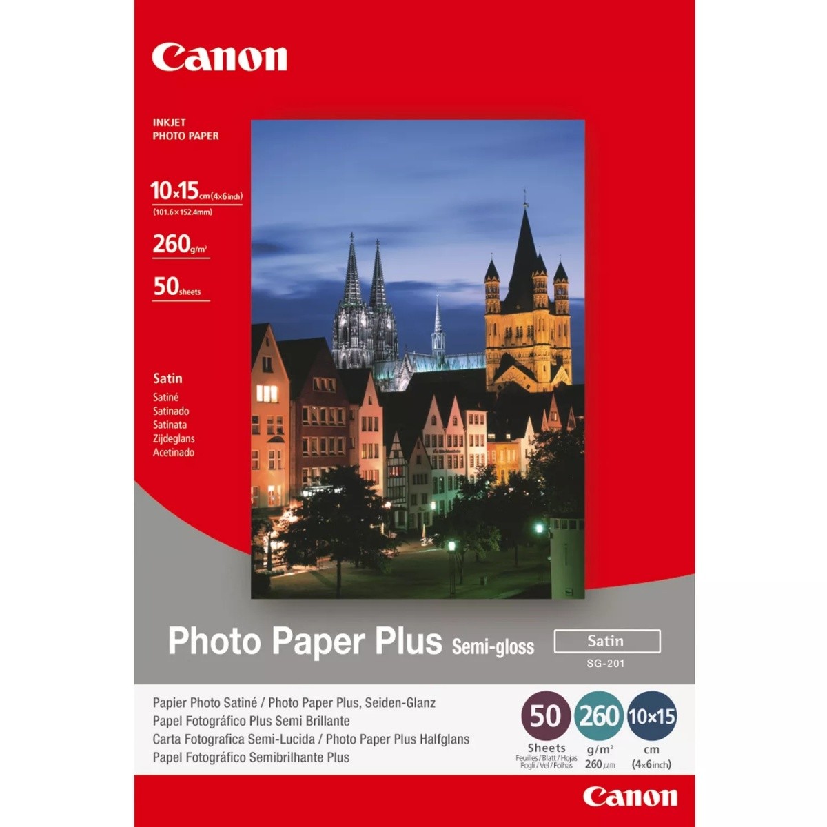 Canon Photo Paper Plus SG-201 (10x16cm, 50 listov)