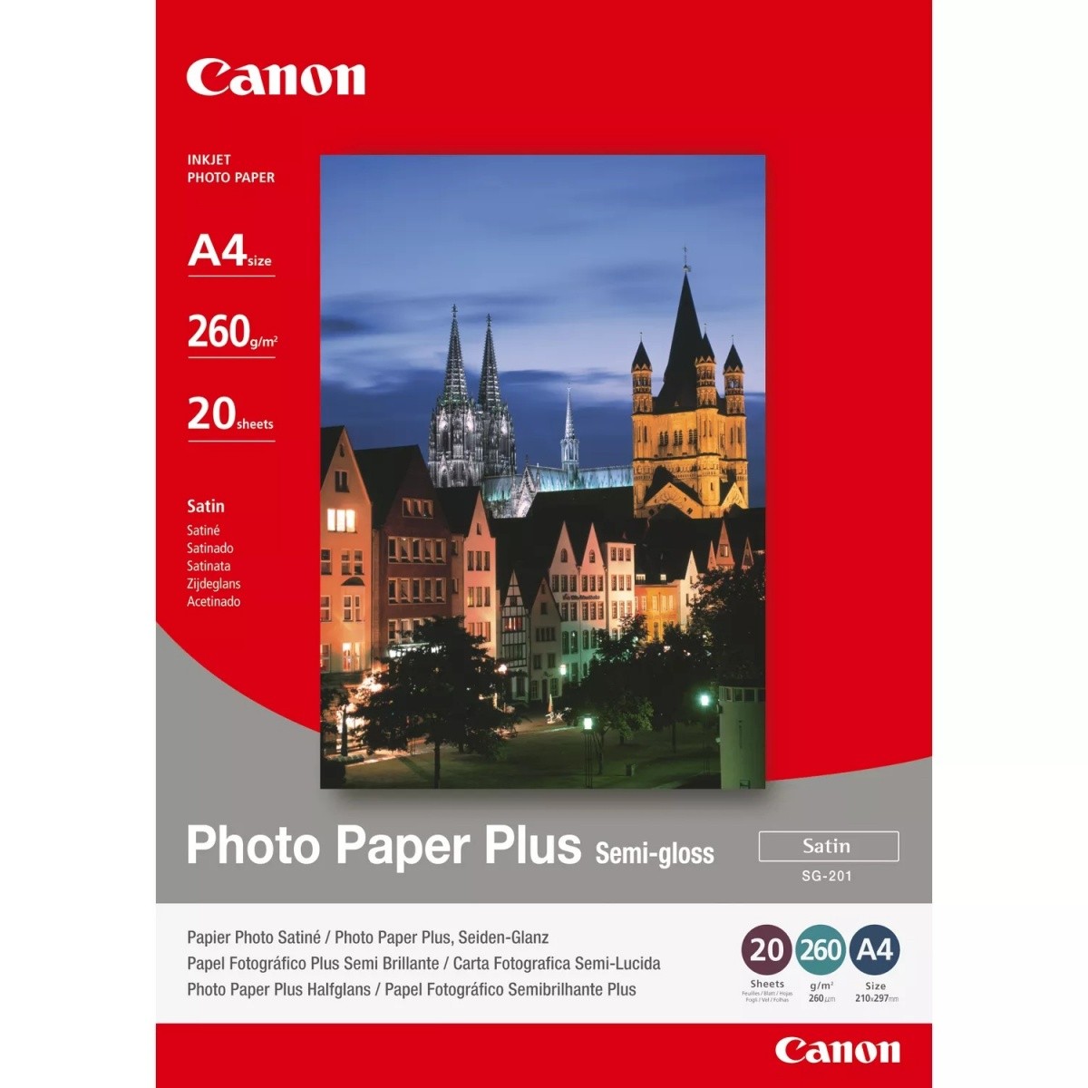Canon Photo Paper Plus SG-201 (A4, 20 listov)